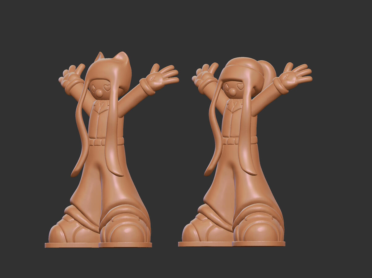 I used an app called Nomad Sculpt for iPad to sculpt two of the album figures. When it was ready I sent the files over to a friend to be 3D printed.